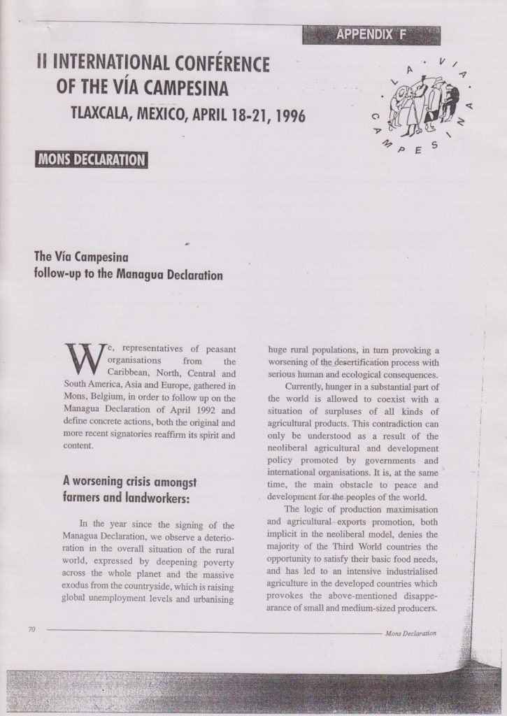 Mons Declaration (May 1993)