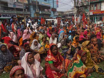 Bangladesh: Hundreds of peasant-landless-fisher folk and climate victims organized a climate rally