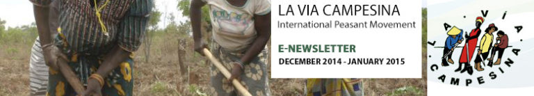 La Via Campesina Newsletter January 2015