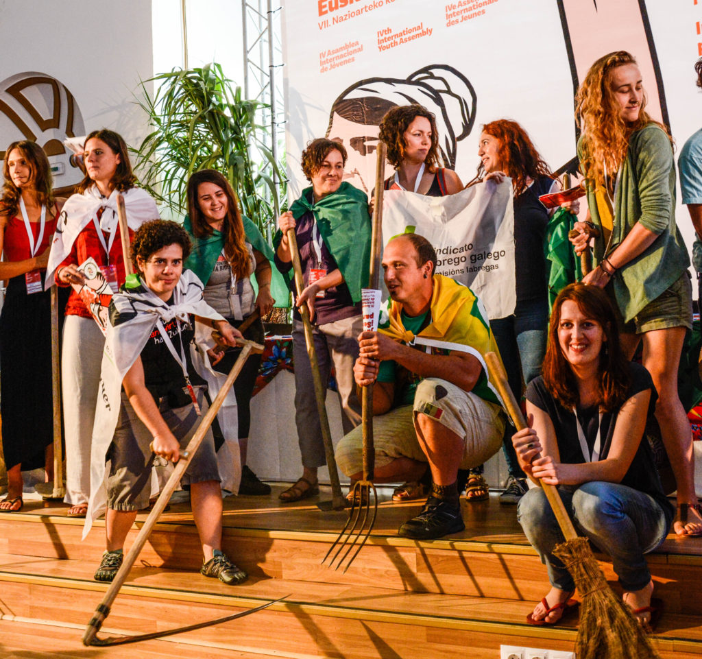 Young Peasants from around the world kick off the Fourth International Youth Assembly in Basque Country