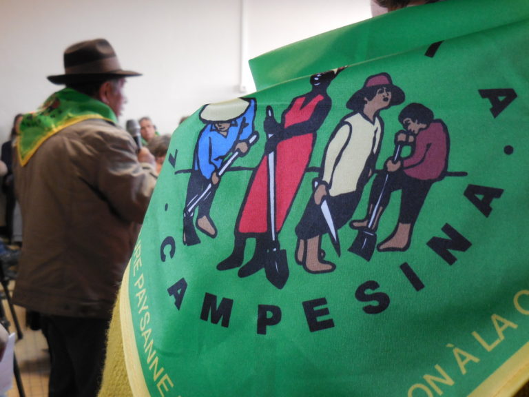 In solidarity with all climate change affected communities of the world: La Via Campesina
