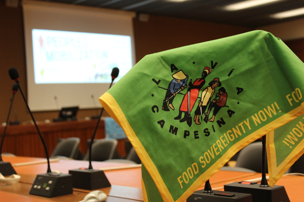 Put Human Rights above the narrow interests of transnational corporations: La Via Campesina in Geneva