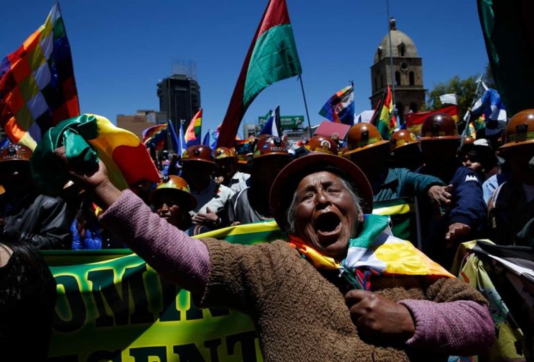 For the Return of Peace and Democracy, we reject the evolving coup and the Violence in Bolivia