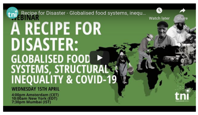 Globalised food systems, inequality and COVID-19 – Webinar recording
