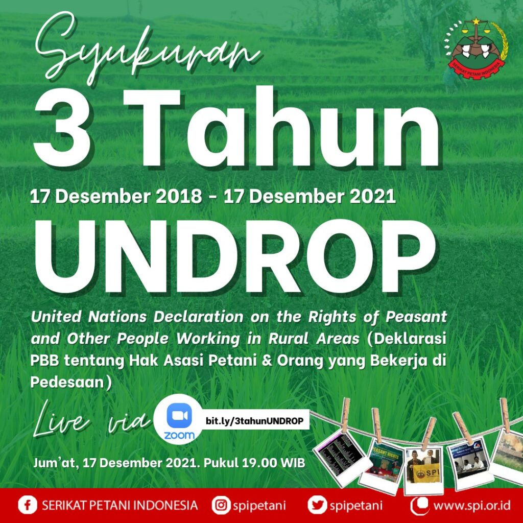 3 Years of UNDROP: Uphold UNDROP in Indonesia!