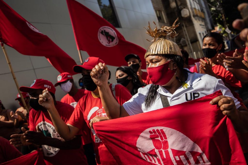 People’s movements take to the streets against evictions throughout Brazil on Thursday March 17