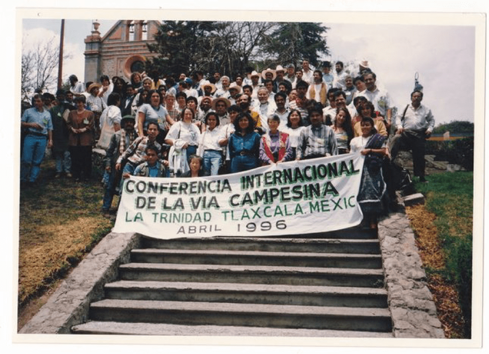 Image showing a group of women organisers of La Via Campesina. Picture taken at Tlaxaca in 1996