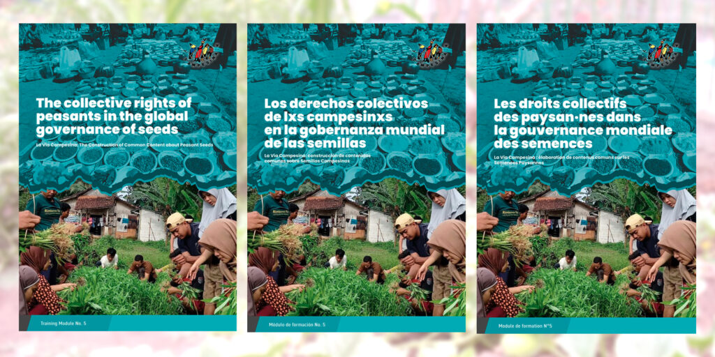 Training module N°5 on “The collective rights of peasants in global seed governance” now available