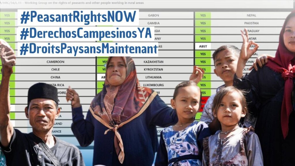 Victory! UN Human Rights Council Adopts Resolution to Advance Peasants’ Rights Worldwide