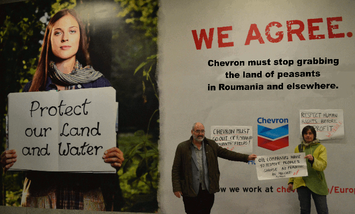 El movimiento campesino europeo sostiene la lucha contra las acciones de Chevron en Rumania