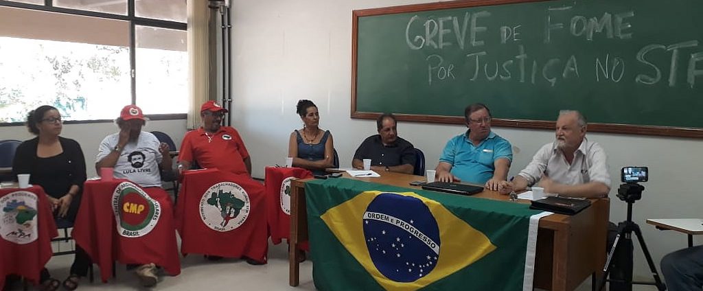 Por la libertad de Lula, militantes comienzan huelga de hambre y exigen justicia en el Supremo Tribunal Federal de Brasil