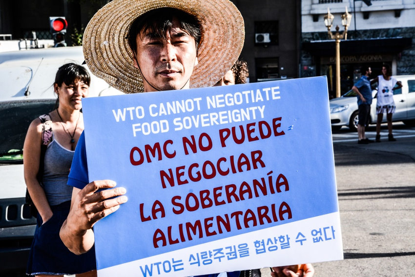 La Vía Campesina llama a la movilización contra la OMC y los tratados de libre comercio