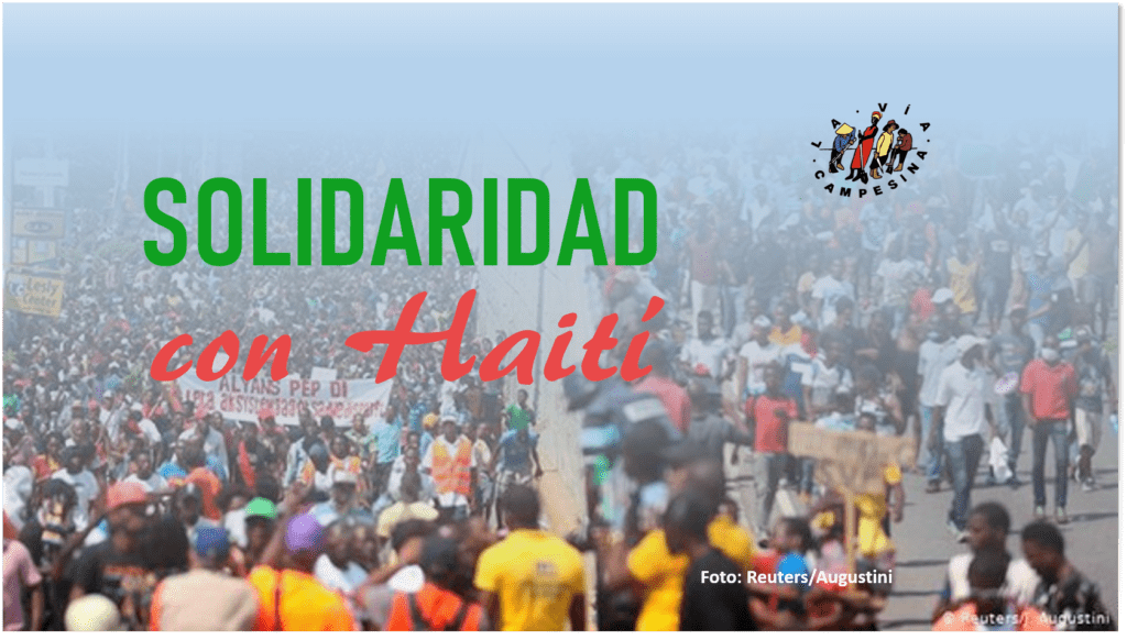 La Vía Campesina llama a solidaridad con Haití, país que enfrenta no solo un devastador desastre natural, sino también un desastre político – económico