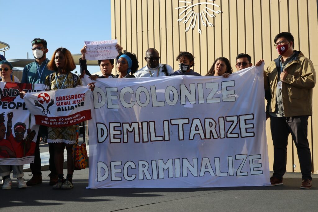#COP27 | Enfrentarse a la militarización en la política del cambio climático: No a la guerra, no al calentamiento