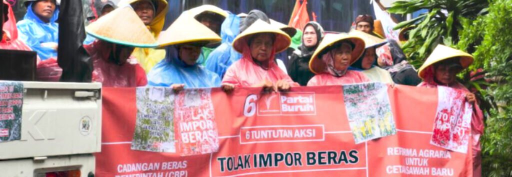 Las importaciones de arroz llevan a los agricultorxs a la quiebra y ponen en peligro la soberanía alimentaria: Serikat Petani Indonesia