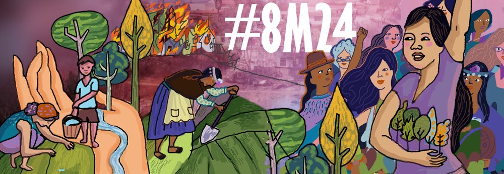 Chile: ANAMURI conmemora el evento #8M24 con mujeres indígenas y campesinas reconstruyendo, tras los devastadores incendios.