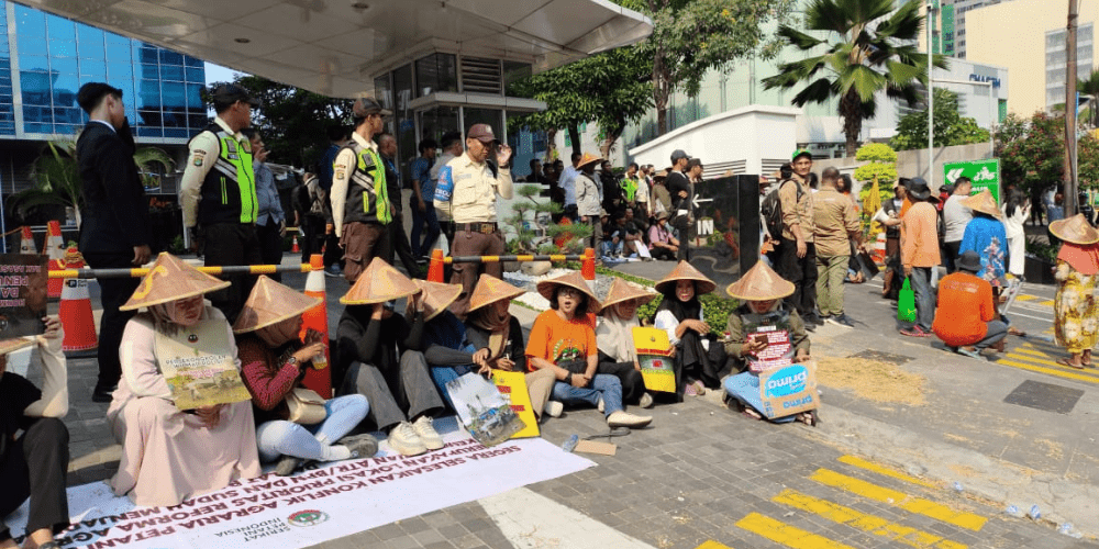 La Unión Campesina de Indonesia condena y protesta contra el acaparamiento de tierras: Desalojos violentos y criminalización de lxs campesinos del SPI Nagari Kapa