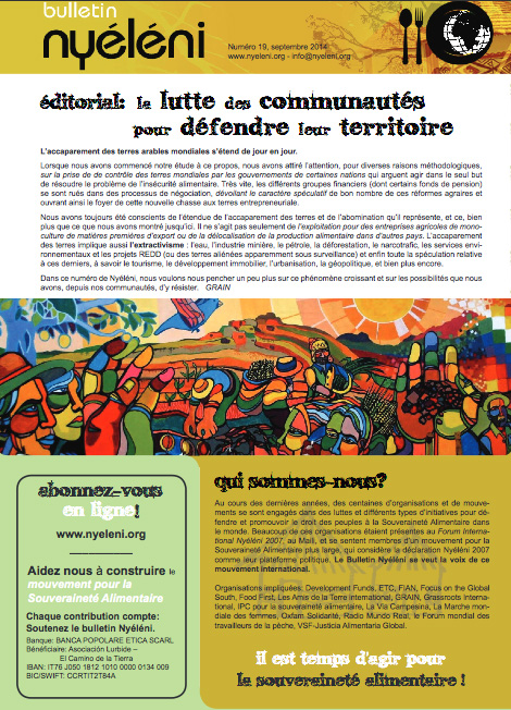 Bulletin Nyéléni: La lutte des  communautés pour défendre leur territoire – La nouvelle édition du  est maintenant en ligne!