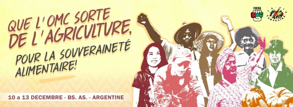 La Via Campesina appelle au Sommet des Peuples: “Dehors l’OMC – Construisons la souveraineté”