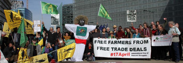 17 avril : Convergence et mobilisation paysanne à Bruxelles contre les Accords de Libre-Echange