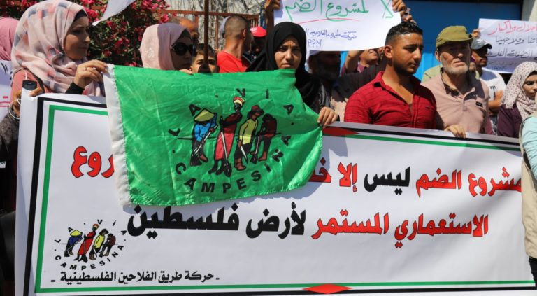 La Via Campesina condamne le plan d’annexion colonialiste en Palestine