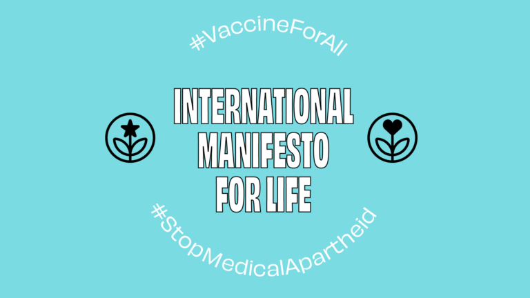 Des vaccins et une santé publique gratuite pour toutes et tous, partout dans le monde!