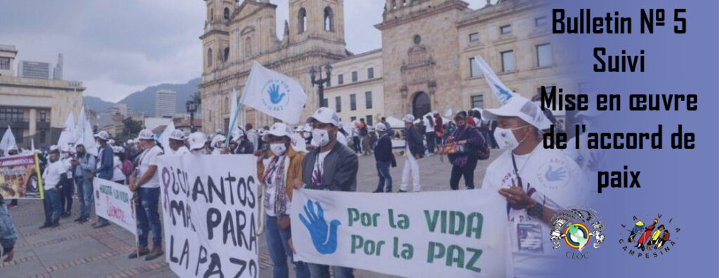 Suivi de l’accord de paix en Colombie – Bulletin #5
