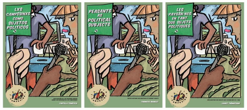 Le livret thématique n°4 de l’UNDROP : “Les paysan·nes en tant que sujets politiques” est désormais disponible !