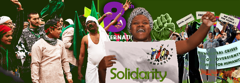 Résumé des déclarations de solidarité lors de la VIII conférence internationale de La Via Campesina