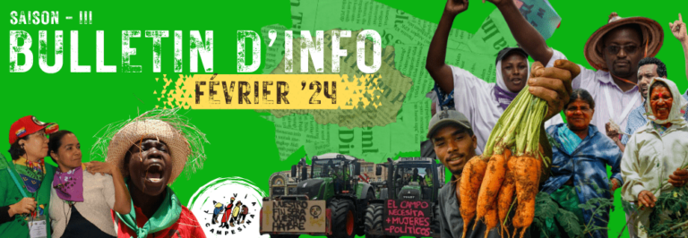 2024 | Bulletin d’info de février : L’actu des organisations membres de La Via Campesina dans le monde