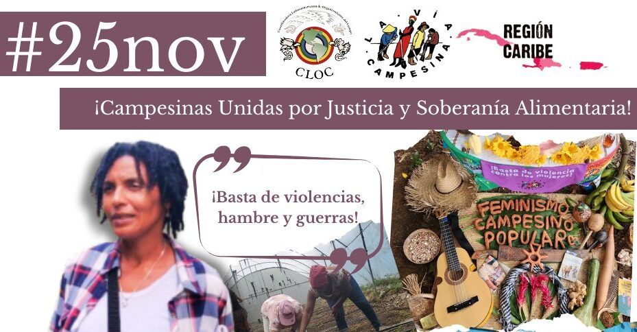 Cloc – Via Campesina Caraïbes : « Il est urgent de poursuivre les luttes collectives et coordonnées pour dénoncer et mettre fin à la violence faite aux femmes » #25Nov24